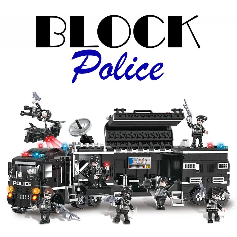 Trade Shop - Costruzioni Per Bambini Blocks Police Caserma Di Polizia Diy 8 Set Assortiti -