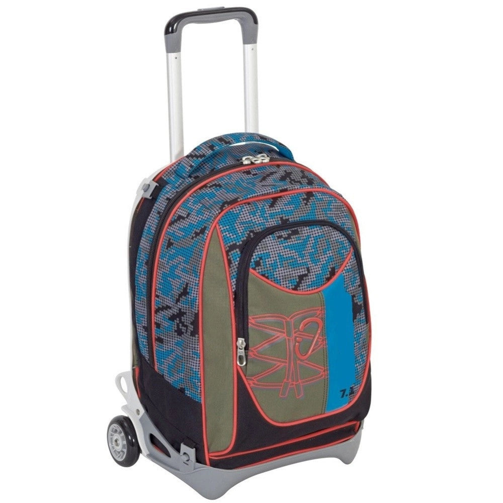 Trade Shop - Zaino Scuola  Ragazzi Trolley 3in1 New Jack Bitmap Con Carrello Rimovibile -