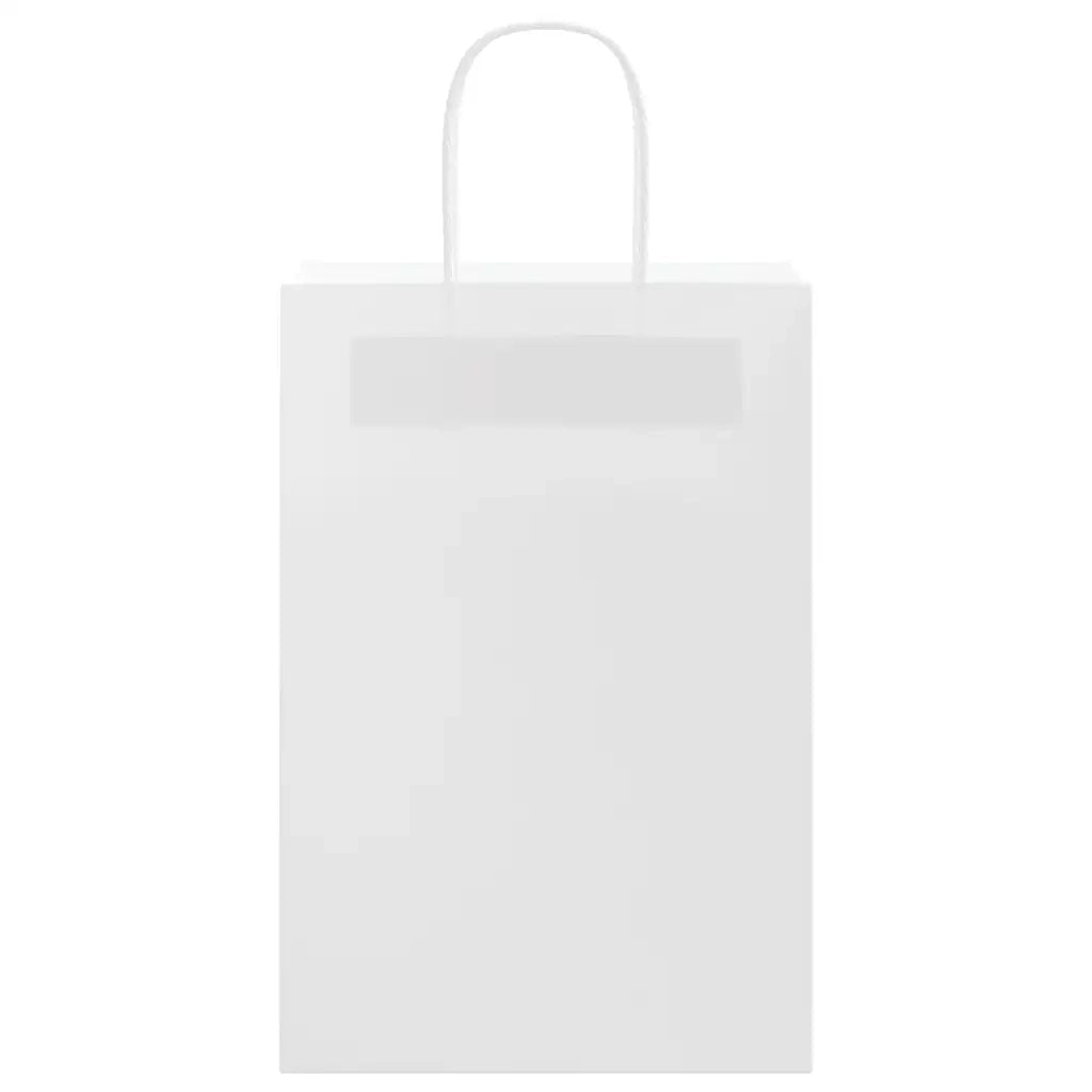 Sacchetti di Carta 250 pz con Manici Bianchi 21x11x31 cm