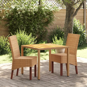 Sedie da Pranzo 2 pz Marroni in Rattan Naturale 243236