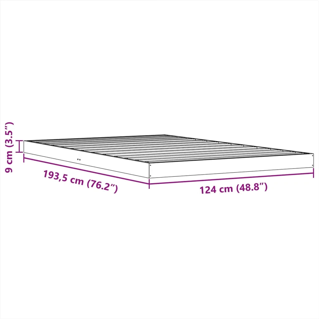 Giroletto Marrone Cera 120x190 cm in Legno Massello di Pino 847156