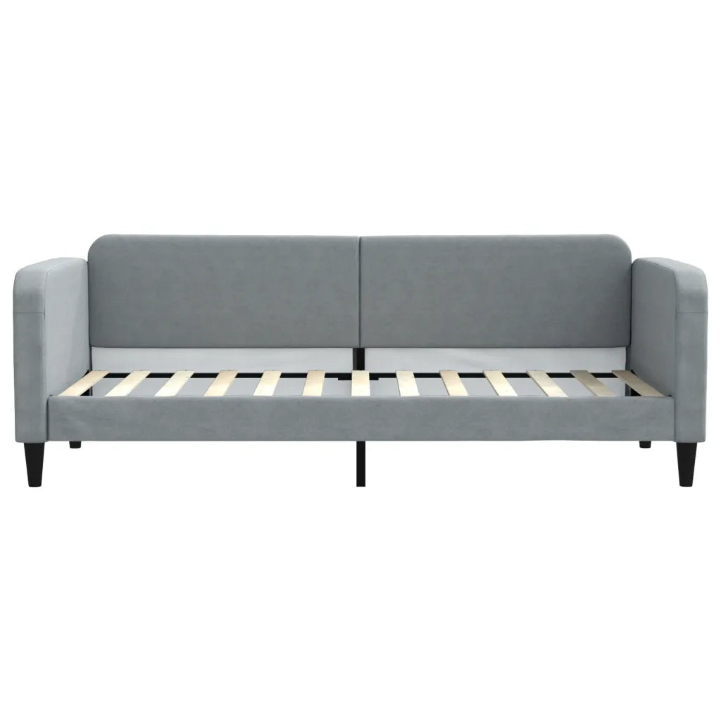 Divano Letto con Materasso Grigio Chiaro 80x200 cm in Tessuto 3196793