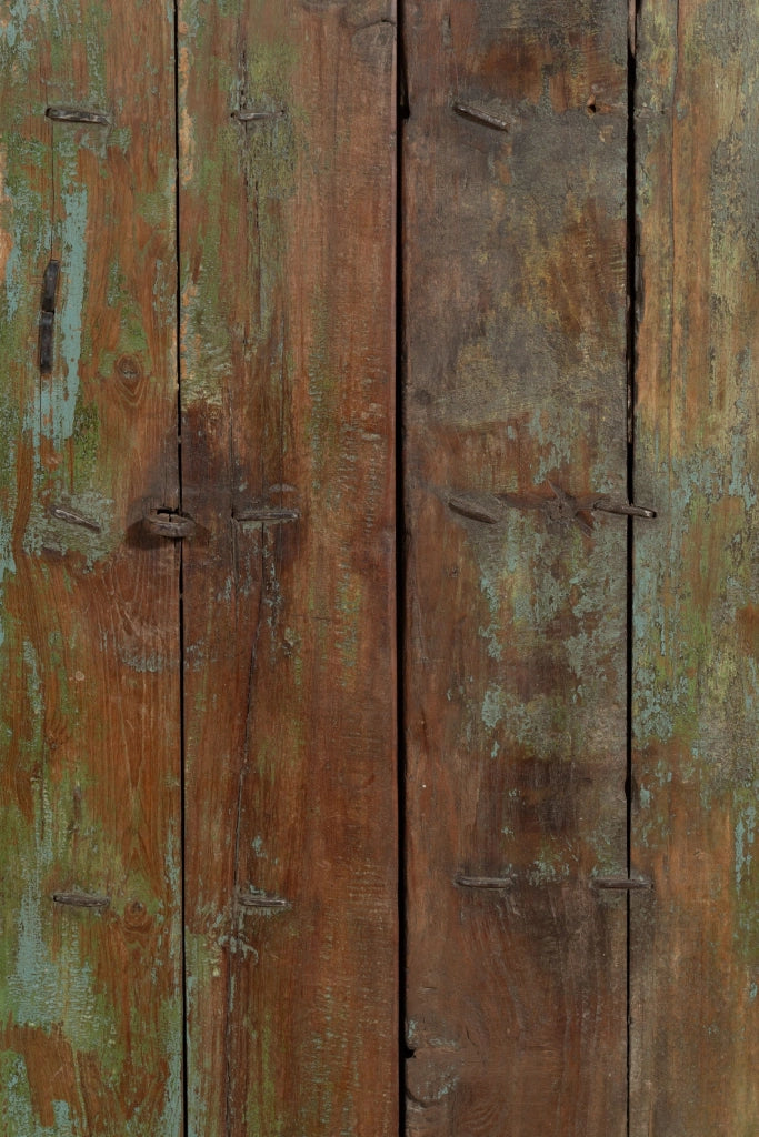 Biscottini Porta portone in legno massello e ferro da interno o da esterno vecchia e antica medievale scorrevole