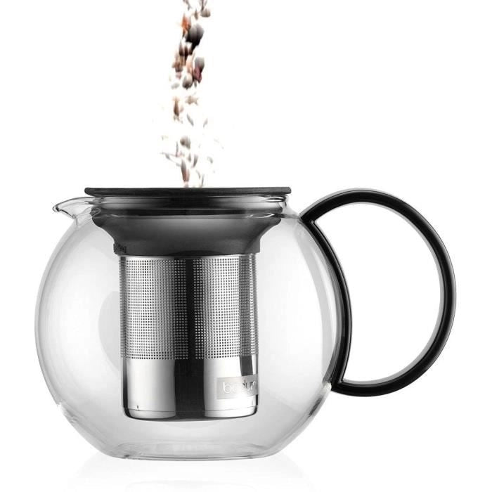 Assam - TheIere a Bodum pistone, copertura di plastica, filtro in acciaio inossidabile, 1,0 L