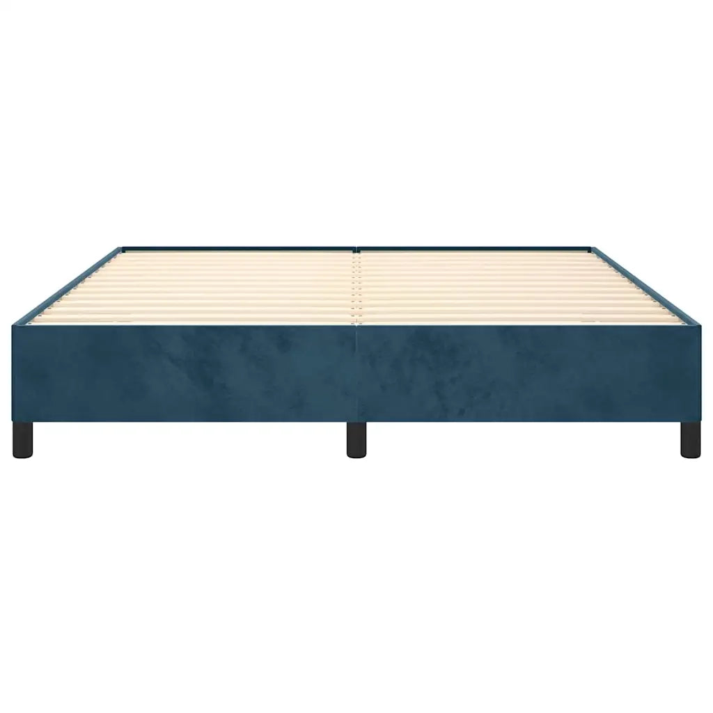 Giroletto senza Materasso Blu Scuro 160x200 cm in Velluto 347334