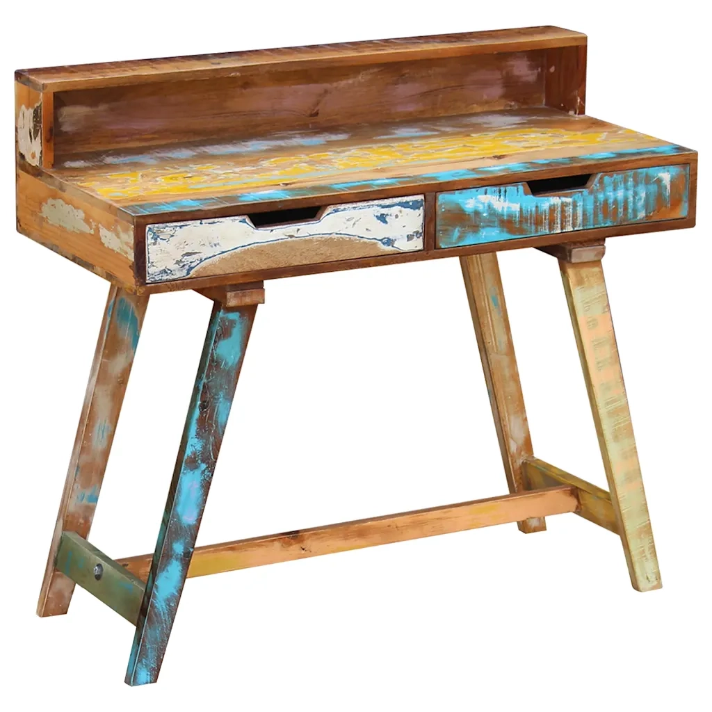Scrivania in Legno Massello Anticato 243270