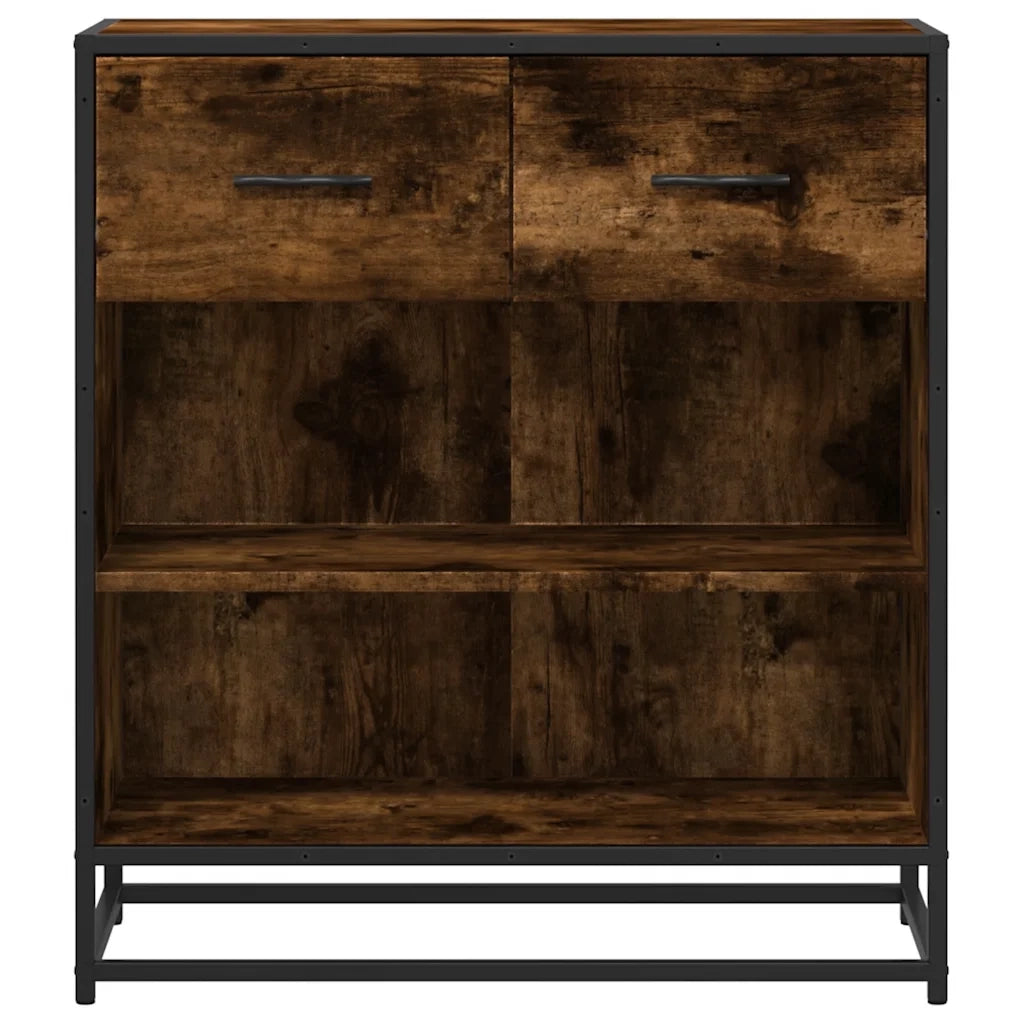 Credenza Rovere Fumo 68x35x76 cm in Legno Multistrato