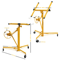 Sollevatore pannelli cartongesso max 68kg, altezza 188-487cm, Carrello Alzapannelli Alzalastre