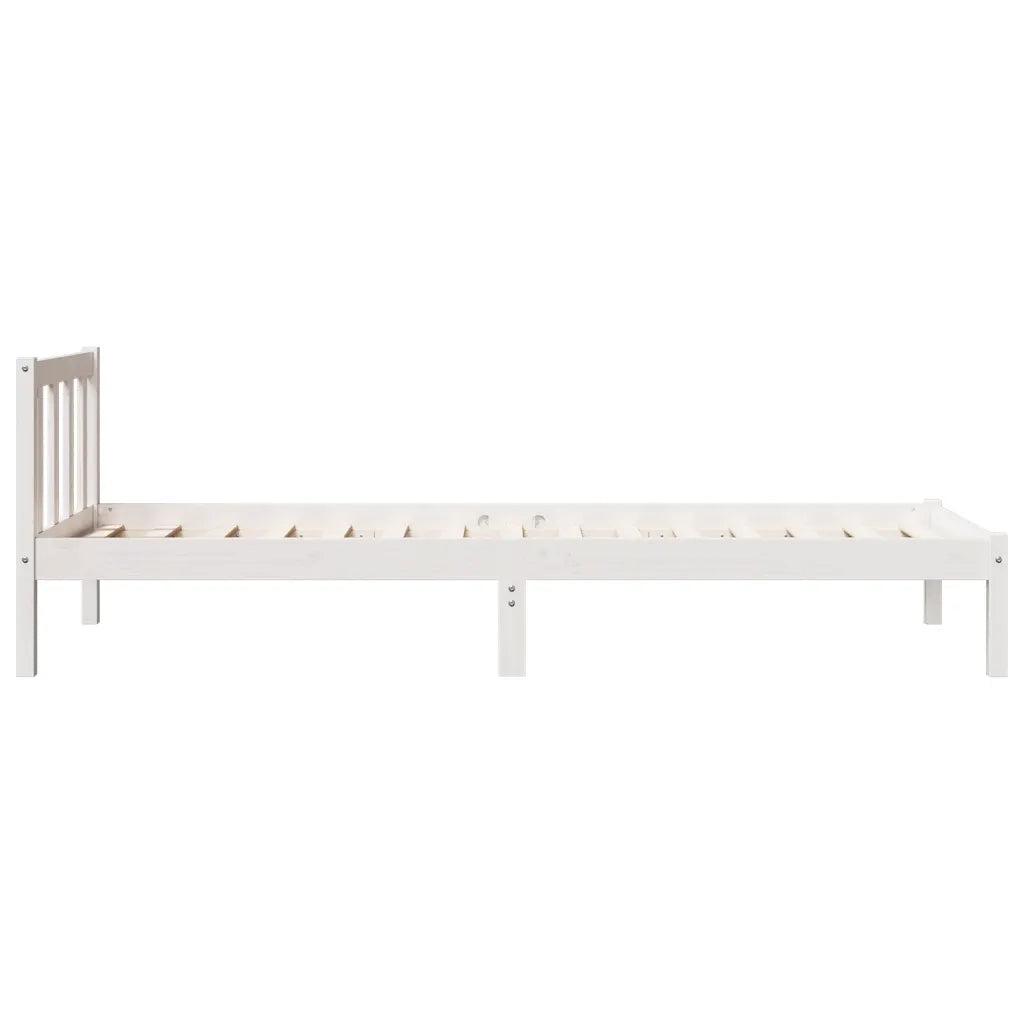 vidaXL Letto Extra Lungo senza Materasso Bianco 90x220 cm in Pino