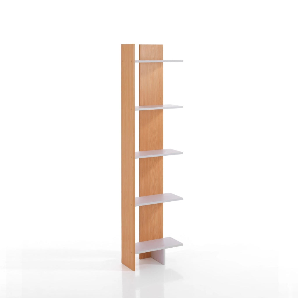 Libreria a colonna effetto legno bianca cm. H.170 x L.41,5 x P.21,5