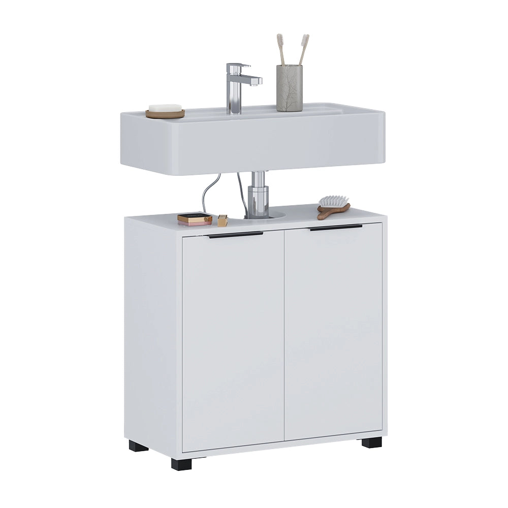 Vicco Mobile sottolavabo per bagno Bianco 60 x 60 cm con porte