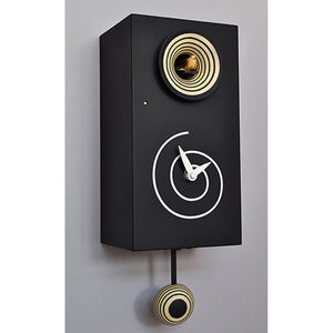 Orologio a Cucù da Parete 13X25X12Cm Pirondini Italia Spirale Nero