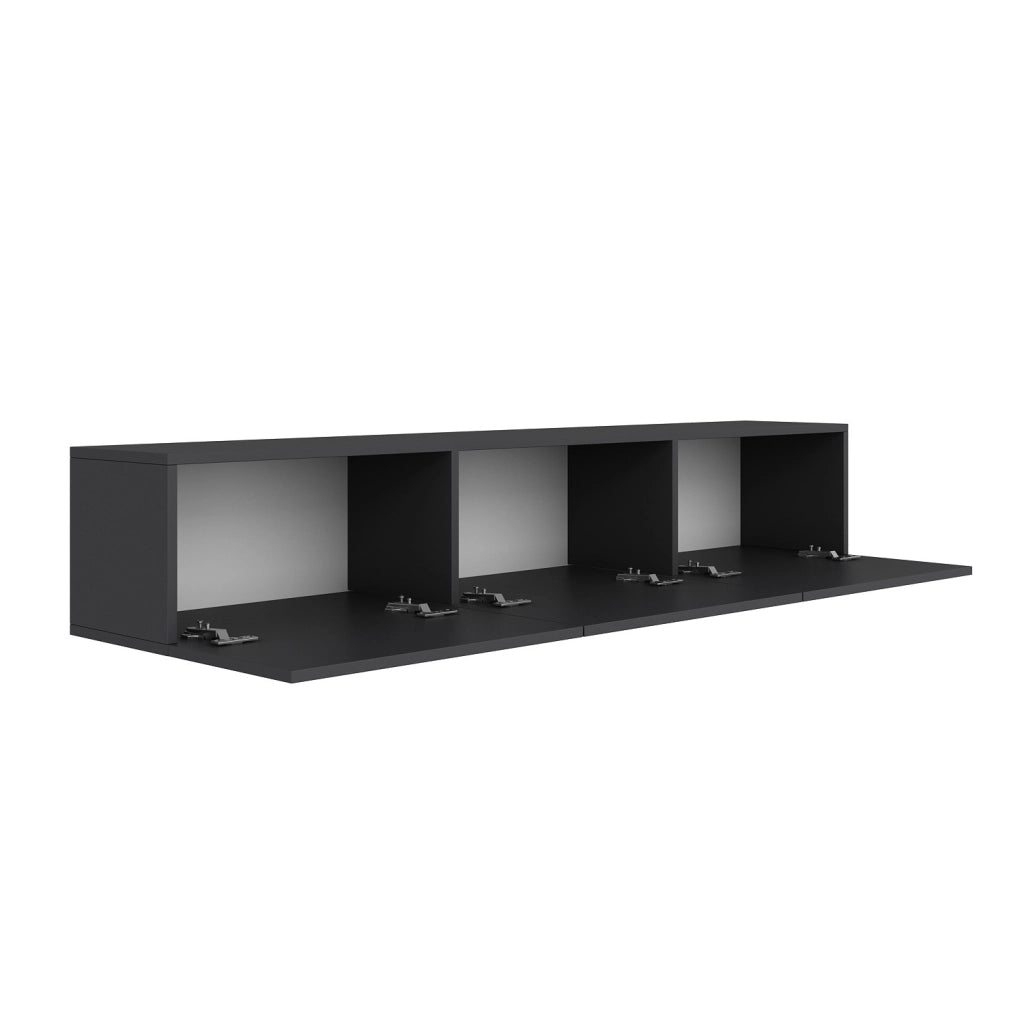 Mobile TV in legno "West" 150 x 32 x 30 cm - Antracite