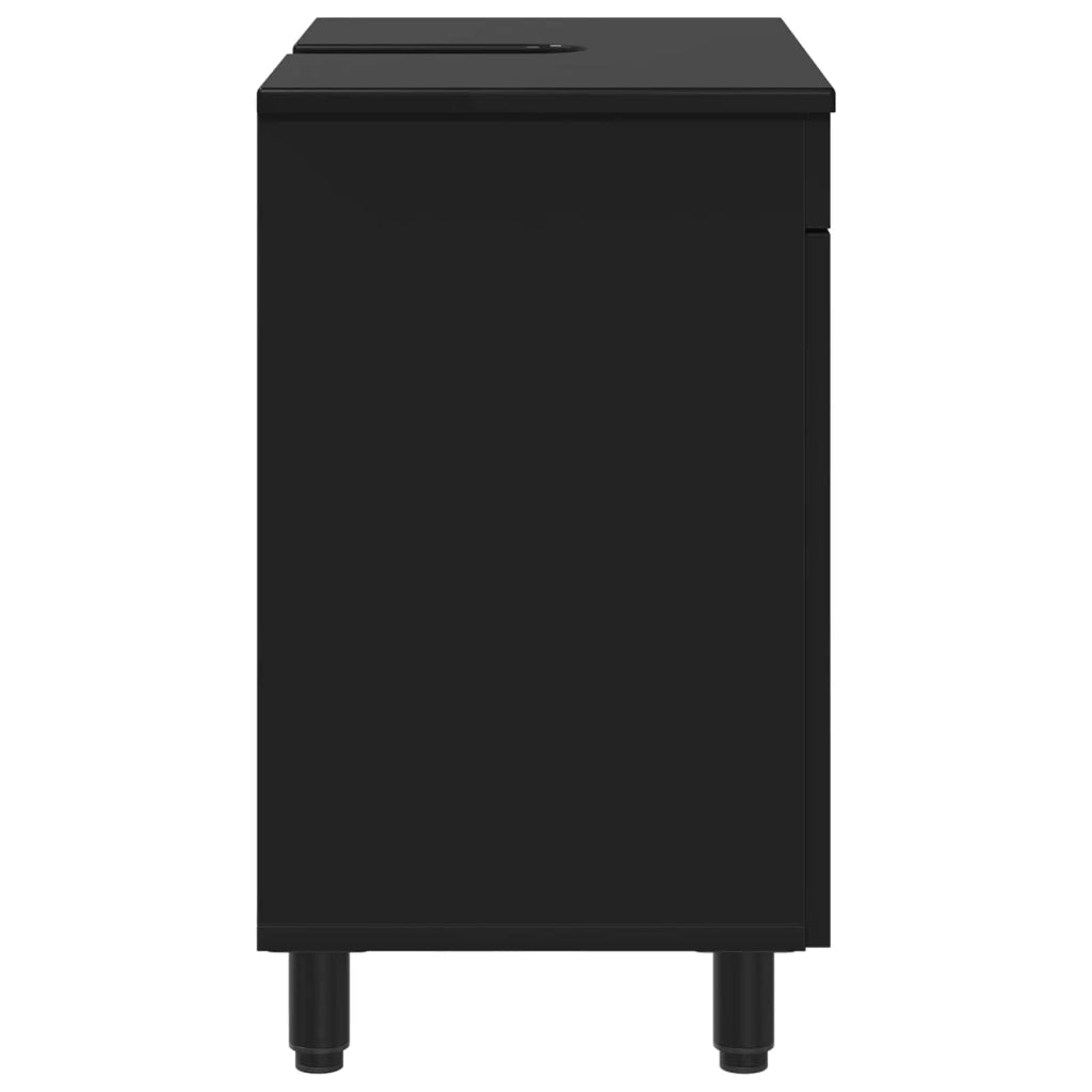 Mobiletto da bagno Nero 60 x 35 x 60 cm Legno ingegnerizzato 889396