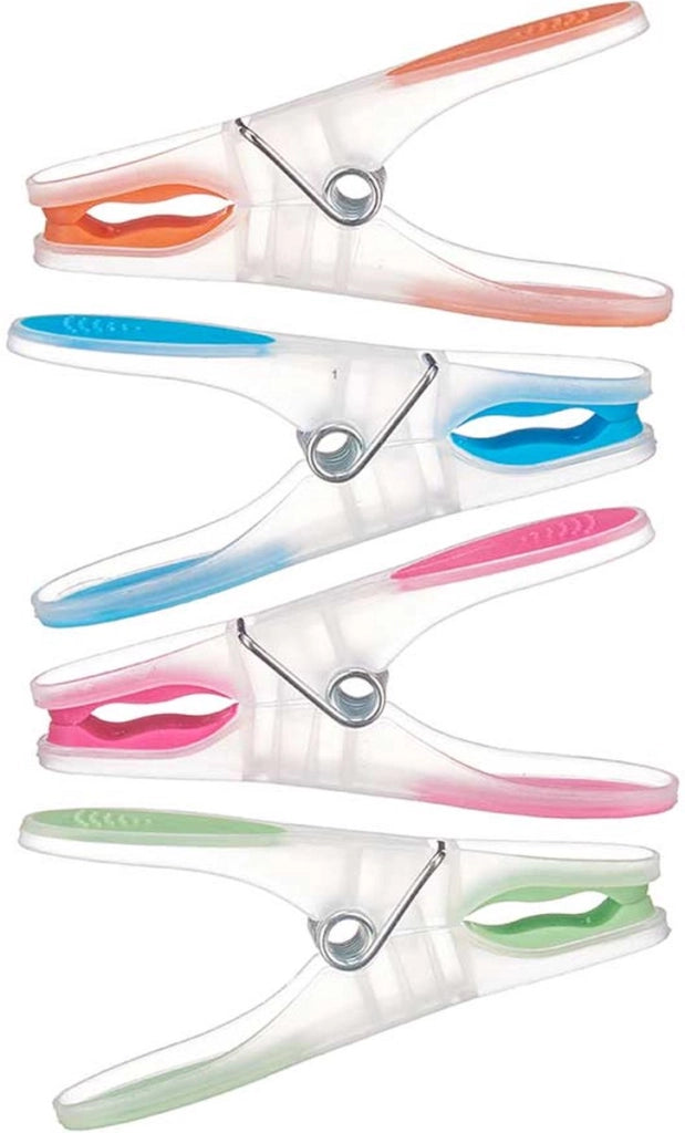 Mollette Maxi Clip Bucato 60pz Antisegno Antivento Soft-Maxi Scorta Chiudipacco