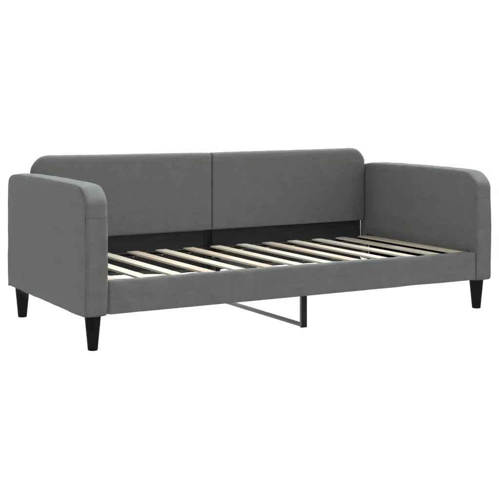 Divano Letto Estraibile Cassetti-Sofa Letto-Daybed Grigio Scuro 90x200cm Tessuto 339987
