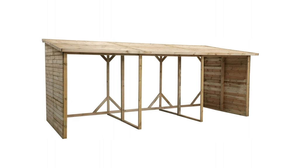 Capannone per legna 20 m3 - 5.2x2 m - H.2.06 m - Trattata - DREW4 - ALTANKA