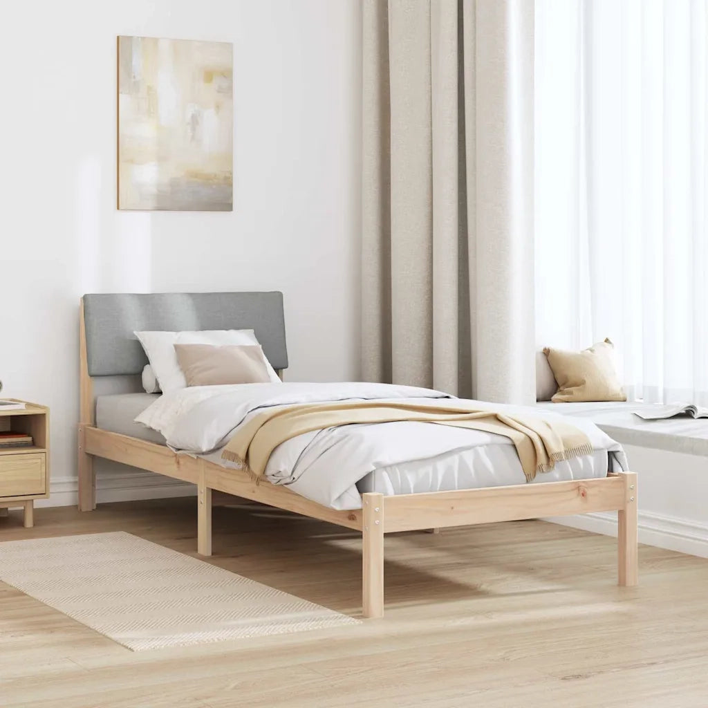 Struttura del Letto Marrone e grigio chiaro 80 x 200 cm