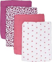 Set di tovaglioli in cotone in 4 pezzi, 70x70 cm, Stampato su tutto il tessuto
