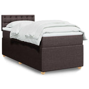 Giroletto a Molle con Materasso Marrone Scuro 90x190cm Tessuto 3287328