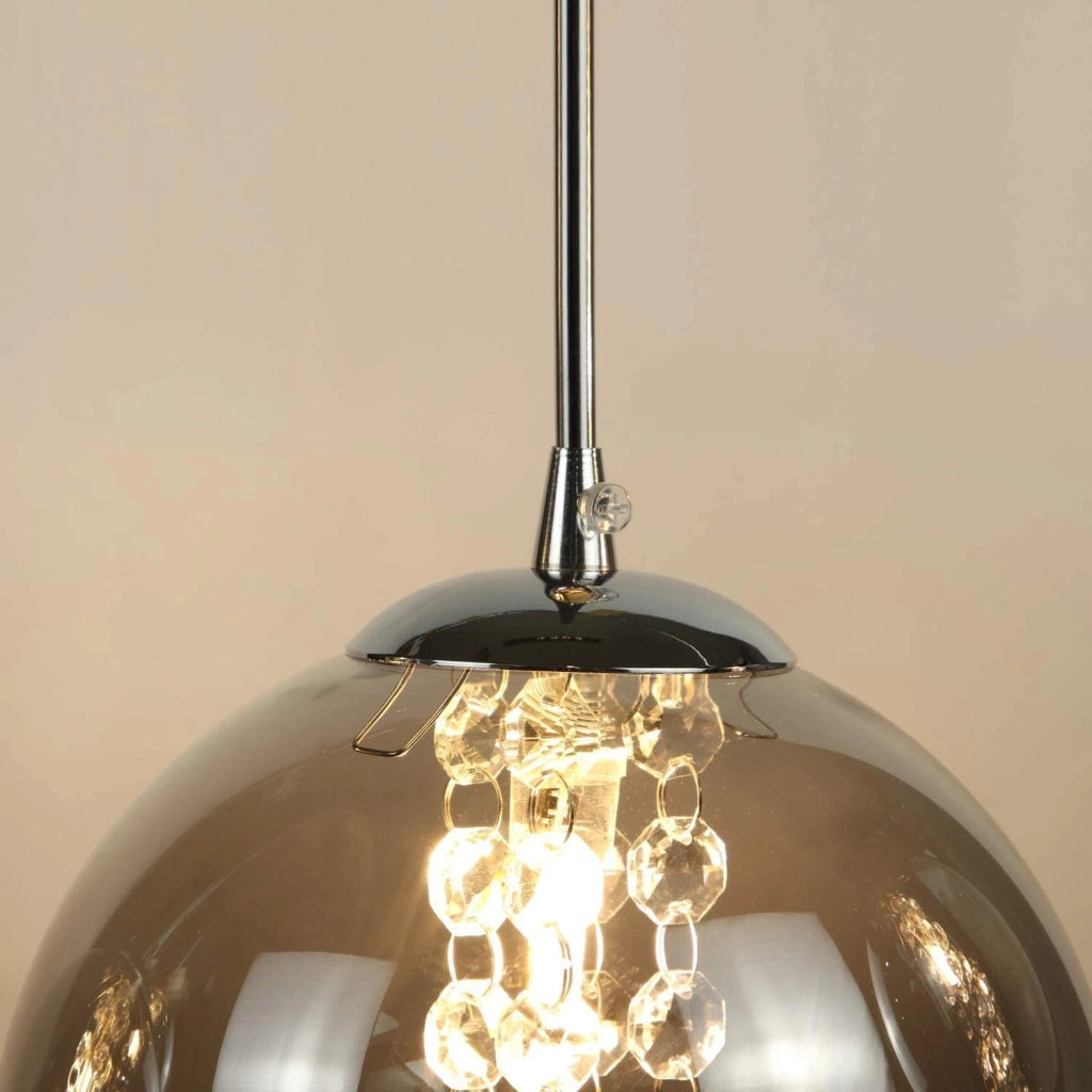 ZMH Lampada a sospensione a LED in vetro regolabile in altezza per illuminazione del soggiorno