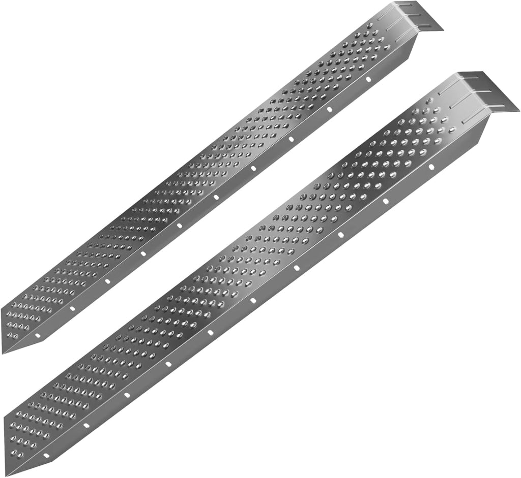 ® 2x Rampa di Carico Max. 400kg Acciaio Inox Zincato Galvanizzato Antiscivolo Pedane Trasporto Auto Moto Quad Scooter