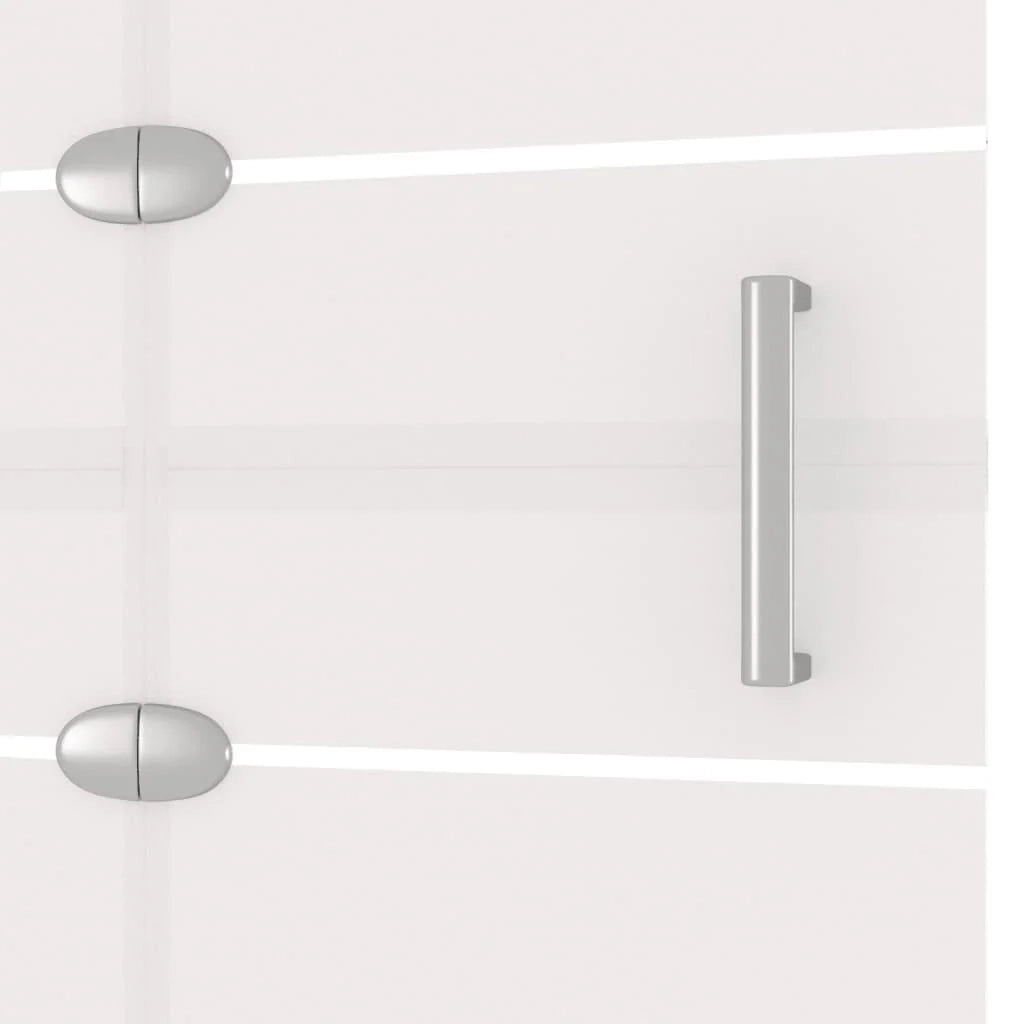 Box doccia pieghevole parete divisoria per vasca parete doccia cabina per vasca bagno casa interno ESG 100 x 140 cm bianco 02_0002011