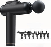 Pistolo di Massaggio 6 velocità con massaggi profondi per spalle - regolabile professionale per palestra - portatile con 8 testine di massaggio - ricarica con USB-C