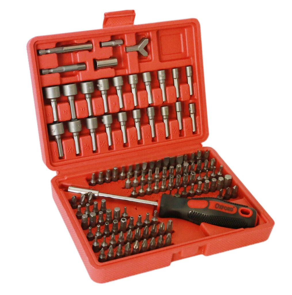 KIT CACCIAVITE 122 INSERTI SET CACCIAVITI GIRAVITE CON PROLUNGA IN VALIGETTA