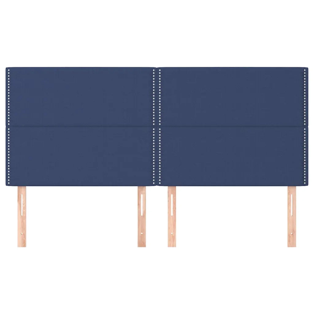 Testiera | Testata Blu 180x5x118/128 cm Tessuto