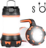 Lampada LED portatile caricabile 1000 lumen – 3600 mAh – powerbank – 4 modalità di illuminazione – IP64 impermeabile – illuminazione laterale 360° – per campeggiare e emergenze