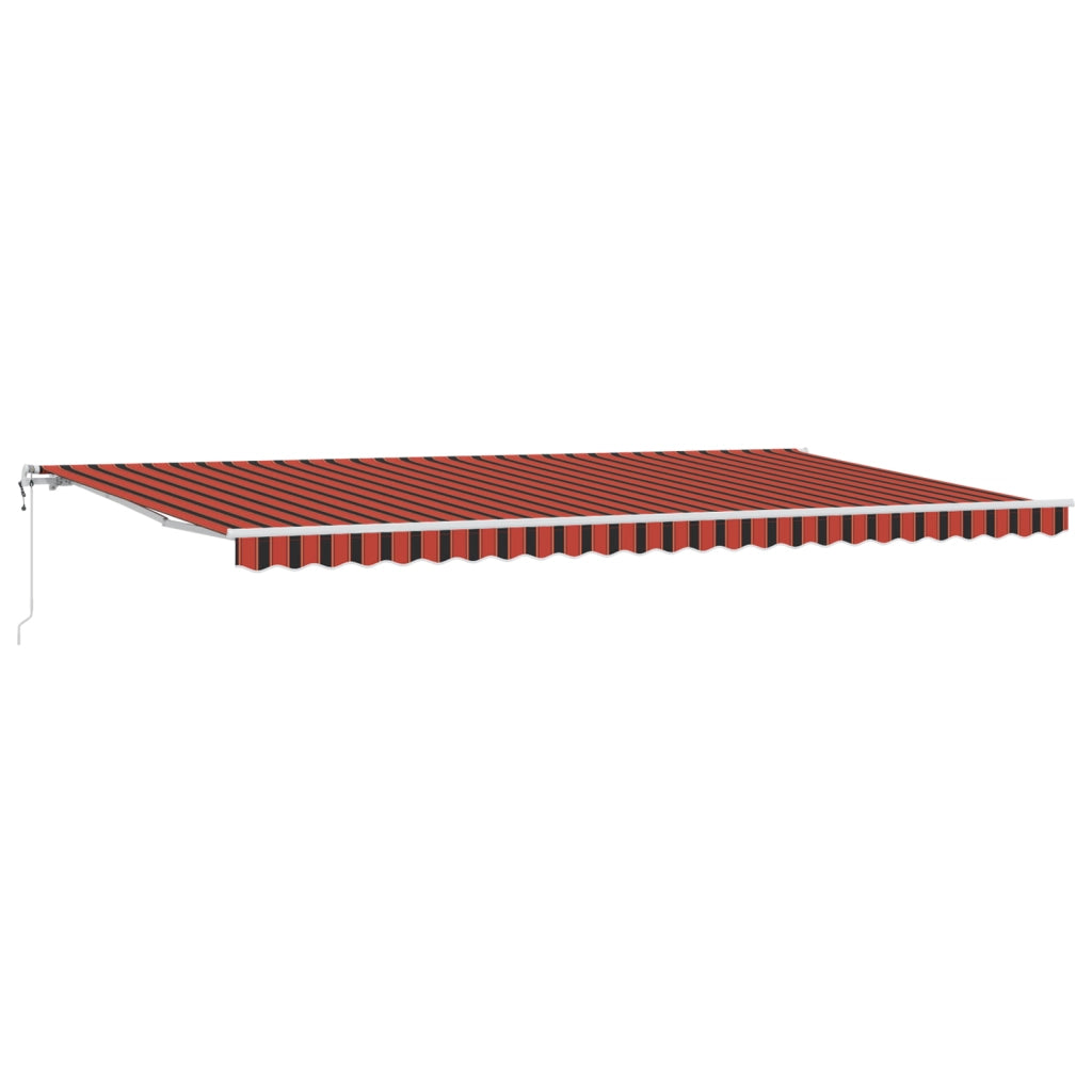 Tenda Retrattile Automatica Arancione e Marrone 600x300 cm