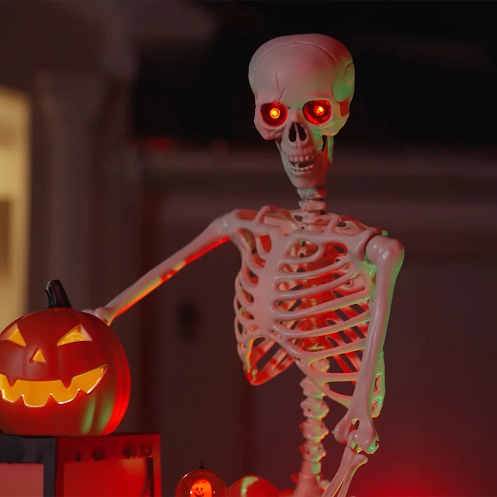 Scheletro di Halloween Bianco 155 x 38.5 cm Plastica