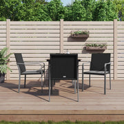 Set Pranzo da Giardino 5pz con Cuscini in Polyrattan e Acciaio 3186940