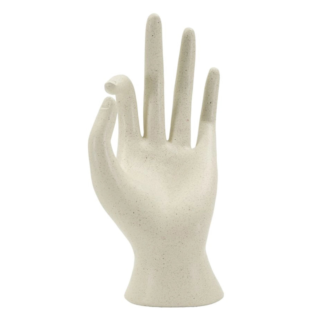 Scultura Mano 1, Beige, Poliresina, 14x10x24 cm