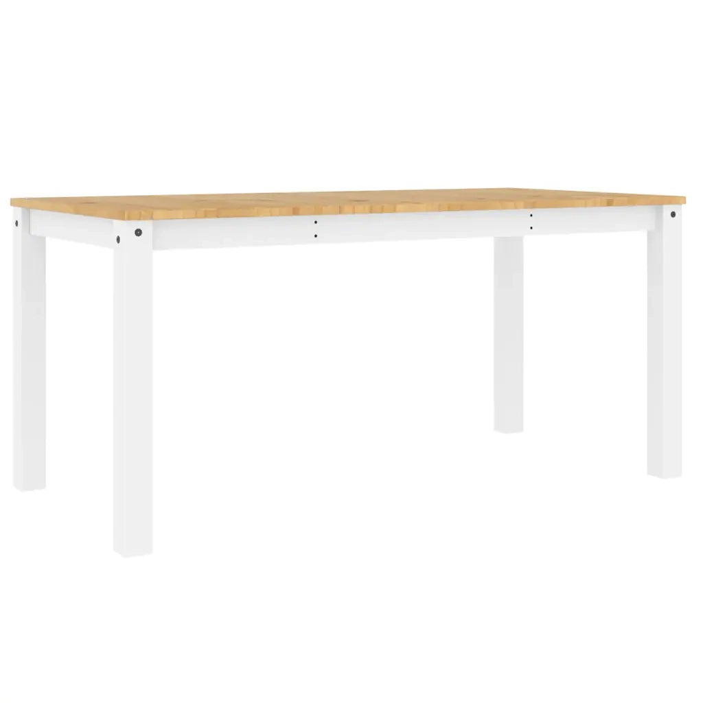 vidaXL Set da Pranzo 5 pz Panama Bianco in Legno Massello di Pino