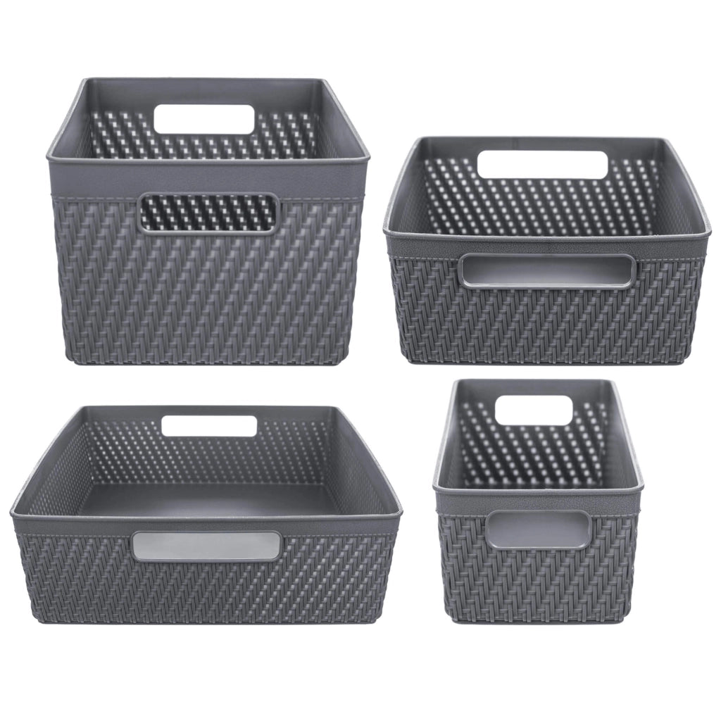 Set di 4 cestini organizer KADAX per riporre oggetti.