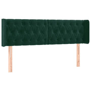 Testiera | Testata ad Orecchio Verde Scuro 163x16x78/88 cm in Velluto