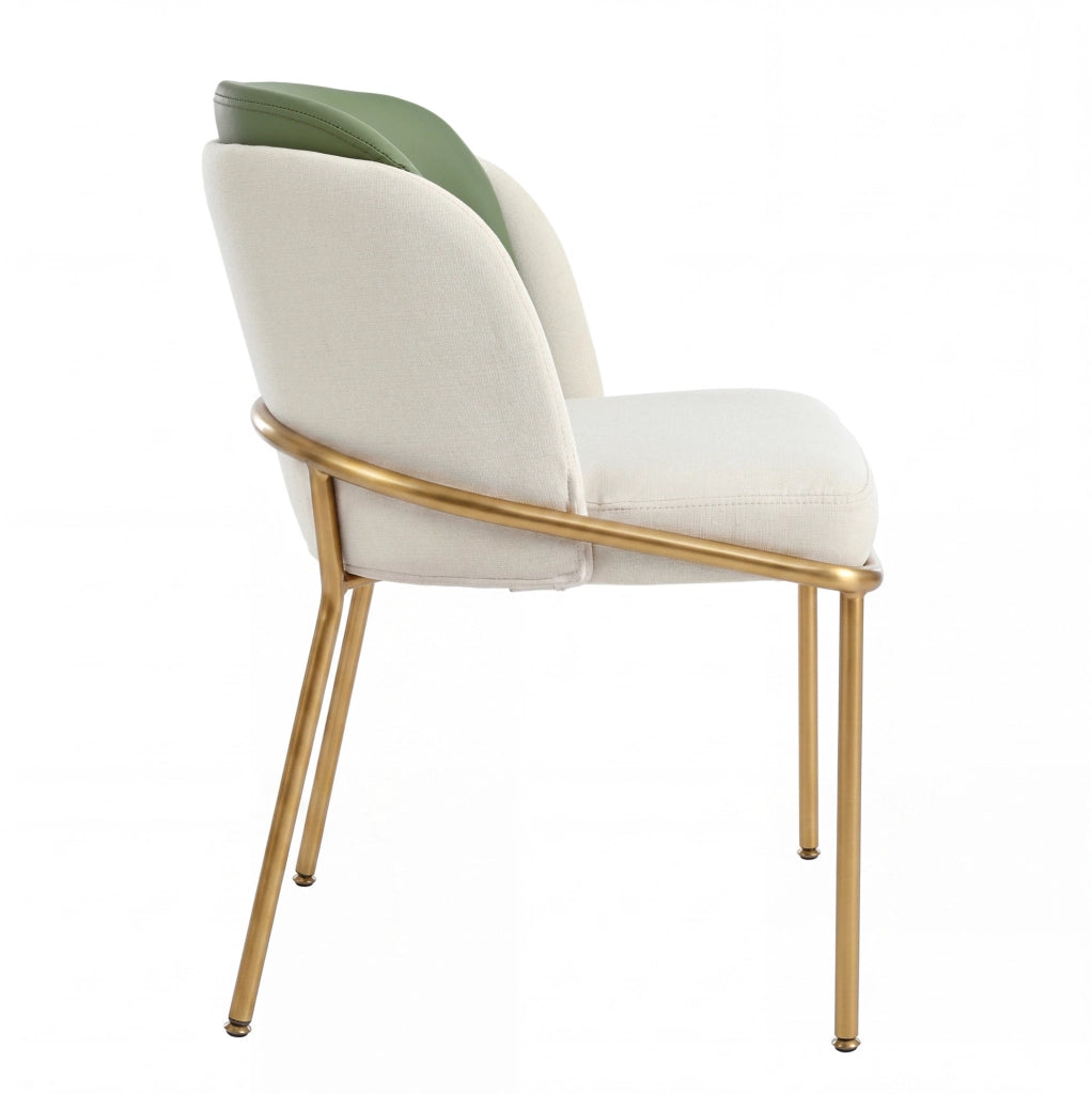 Sedia da pranzo 59.99x57.15x52.71 cm con piedini regolabili in metallo e legno beige