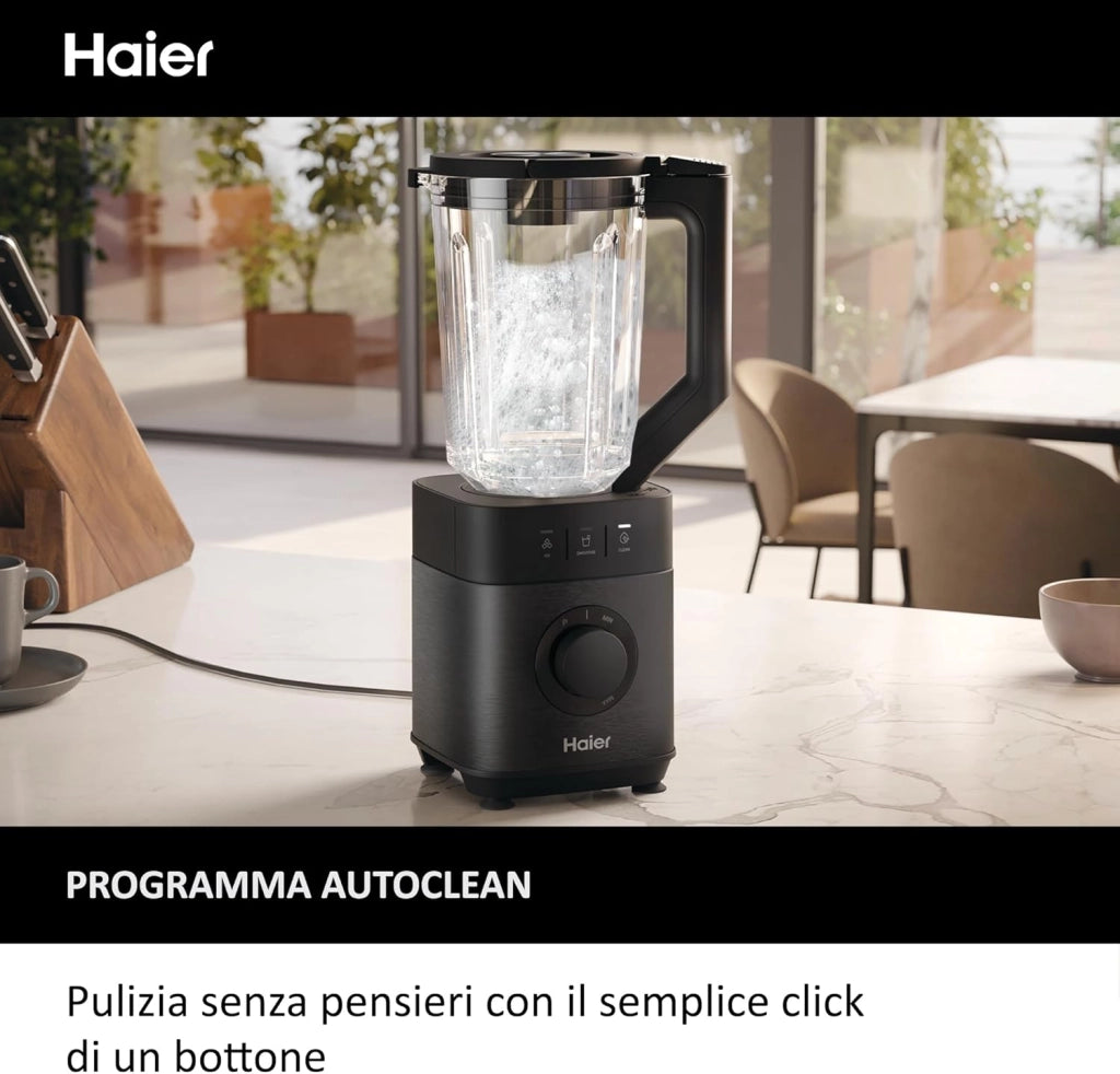 Frullatore I-Master Serie 5, Funzione Ice Crush, Smoothie, 5 velocità variabili, pulizia automatica, caraffa in vetro da 1,7 L, Personal Jug 0,6 1200 W [Nero]