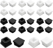 28 pezzi di stecchi quadrati in plastica, 25 mm di diametro, capi interni a rilievo, coperture interne in materiale anti-slip, boccette per tubi per tavoli e sedie