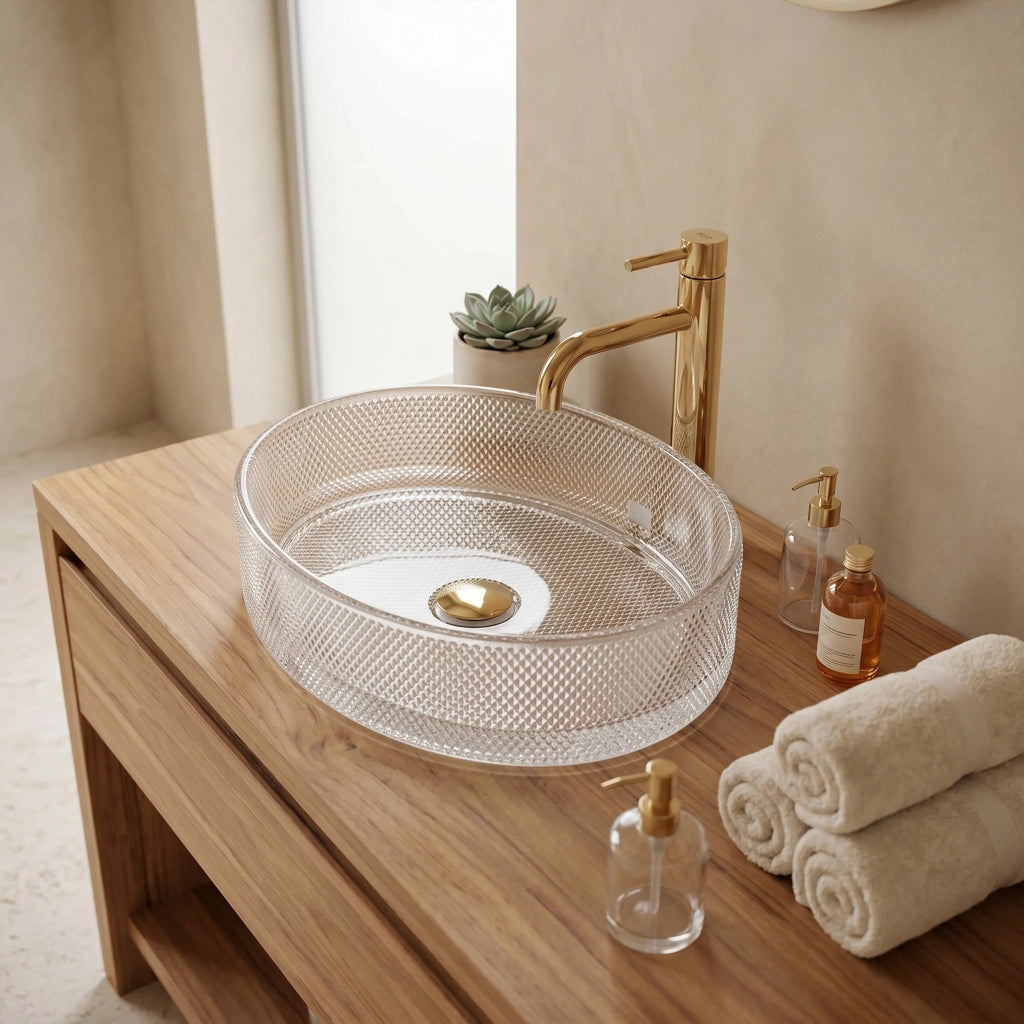 Lavabo Da Appoggio Rea Mirella Transparent