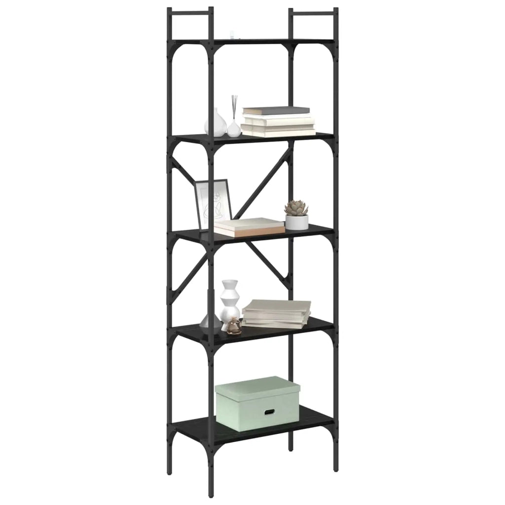 Libreria Rovere Nero 56 x 32 x 174 cm Legno multistrato 882148