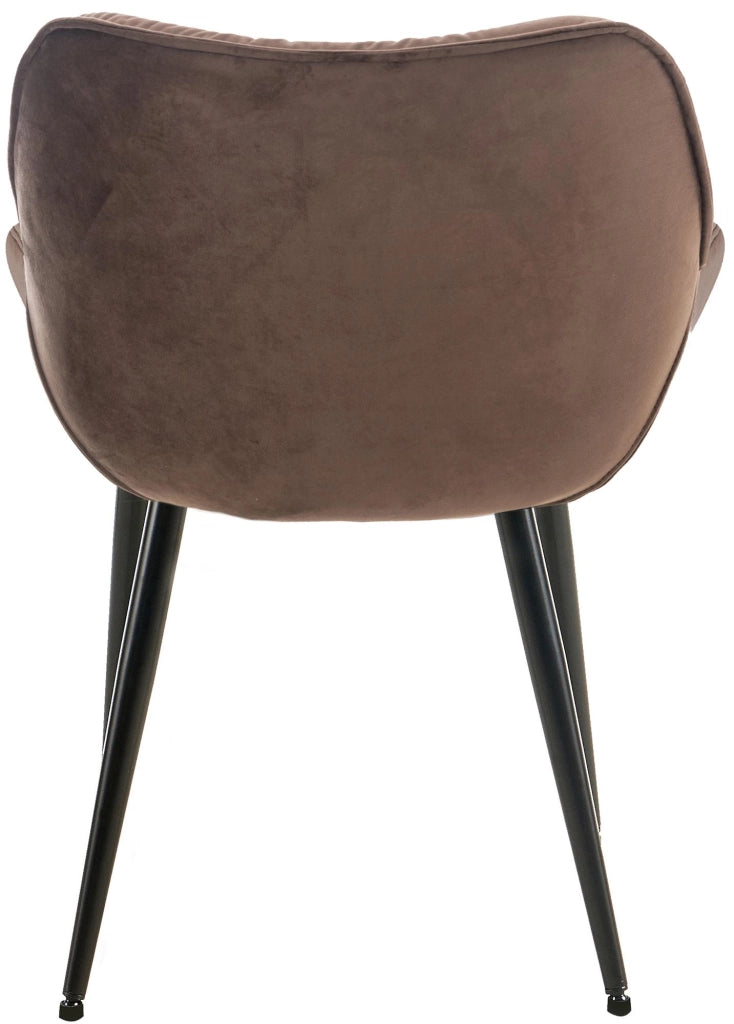 Sedia Tanna in velluto marrone