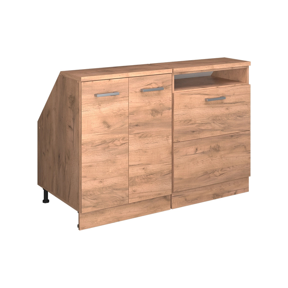 Set di mobili sottotetto Rion Rovere dorato/Rovere dorato 120 cm Set di 2 carcasse armadio profondità 60 cm Vicco