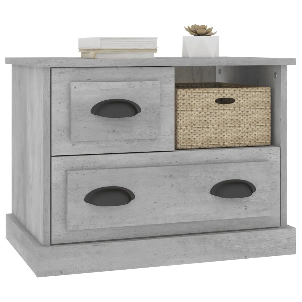 Comodino Grigio Cemento 60x39x45 cm 816364