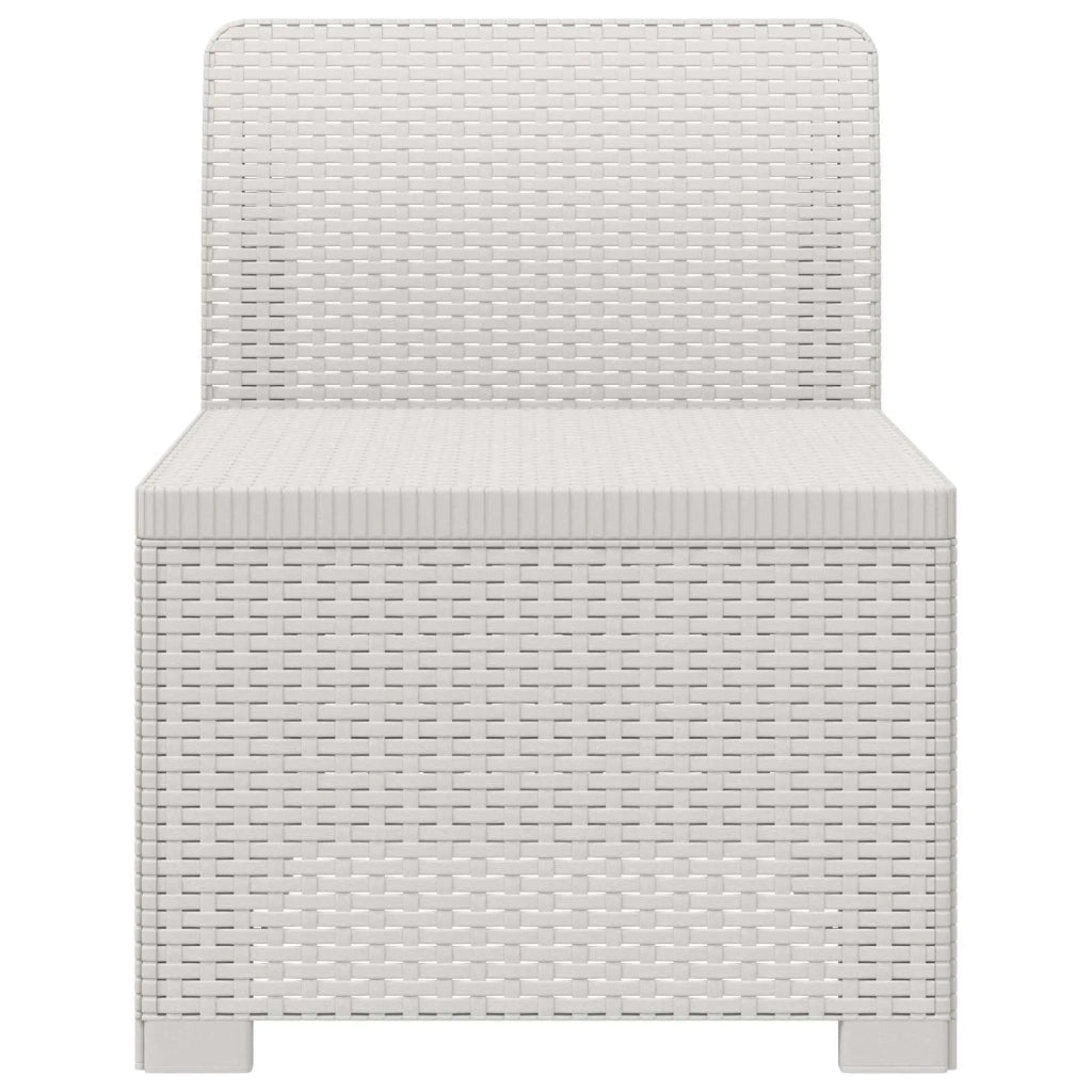 Divano da Giardino a 1 Posto Aspetto Rattan PP Bianco 8011778