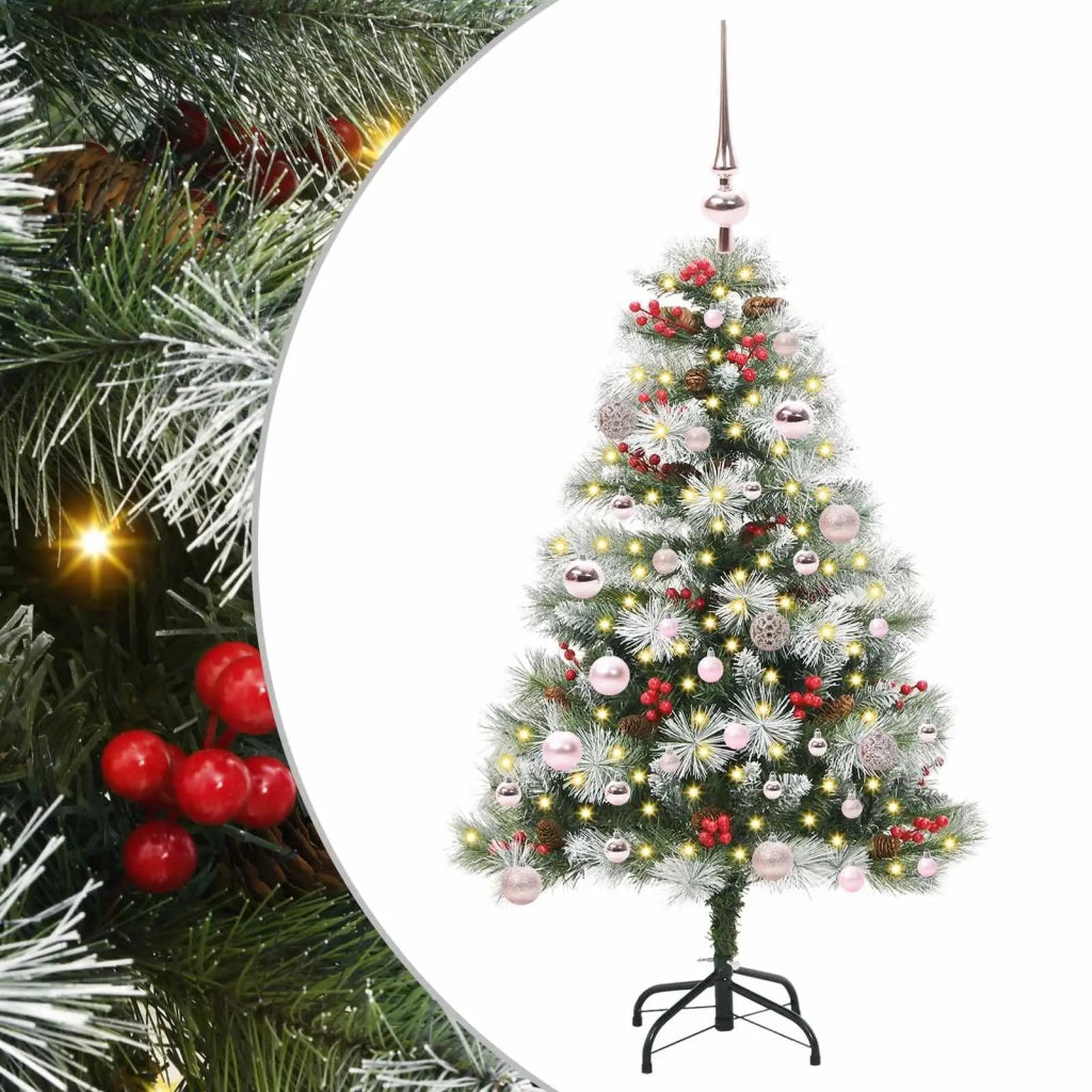 Albero di Natale artificiale Verde e bianco 150 cm
