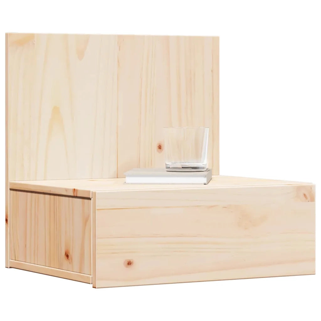 vidaXL Comodino Marrone 42 x 32.5 x 40 cm Legno di pino massello