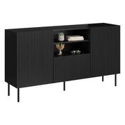Madia Malo, Credenza 4 Ripiani, 150x42x82h cm Nero